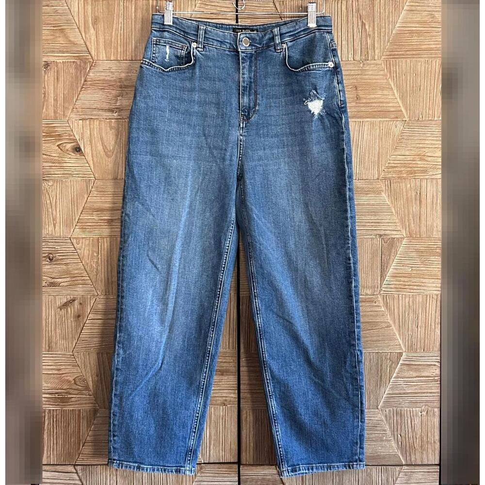 Ted Baker Womens Blue Denim Jeans Size 30 Relaxed Fit High Rise
